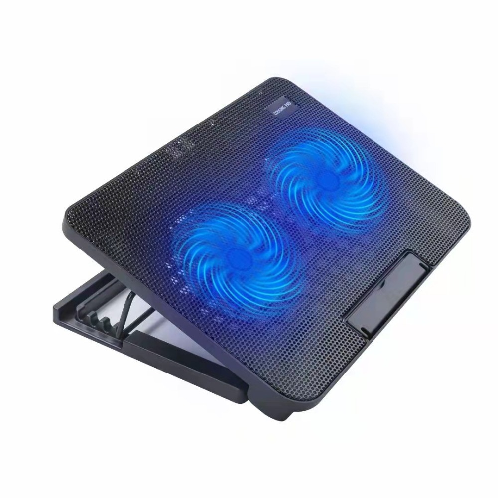 Laptop Accessories Cooling Pad - อุปกรณ์เสริมแล็ปท็อป แผ่นรองระบายความร้อนแล็ปท็อปแบบปรับได้ พอร์ต USB ตาข่ายโลหะ คูลเลอร์โน้ตบุ๊ก