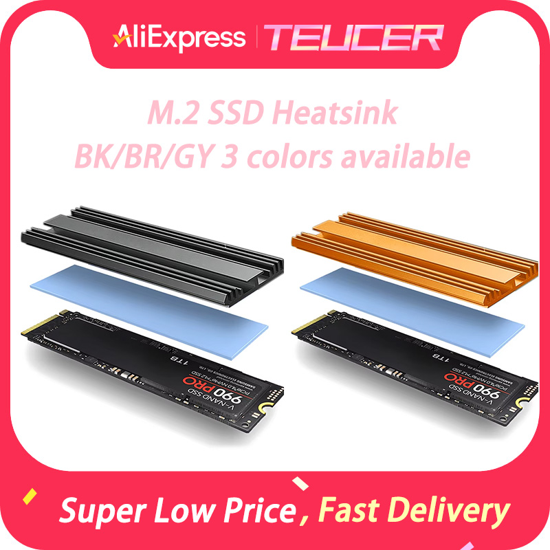 Laptop Accessories Cooling Pad - TEUCER M2 2280 ฮาร์ดดิสก์โซลิดสเตตอลูมิเนียมฮีทซิงค์ M.2 SSD