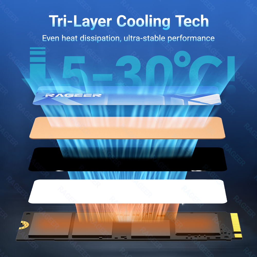 RAGEER M.2 2280 SSD Cooler - แ - Laptop Accessories Cooling Pad บทวิจารณ์และราคา