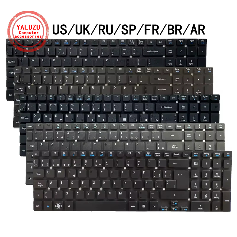 US/UK/RU/SP/FR/BR/AR แป้นพิมพ์ - Laptop Accessories Acer บทวิจารณ์และราคา
